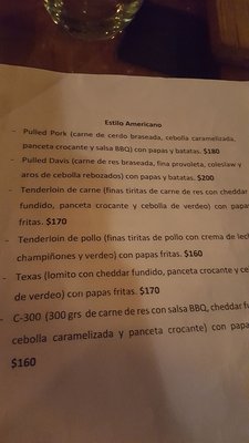 Menu photo 6 Juanes San Pedro, C