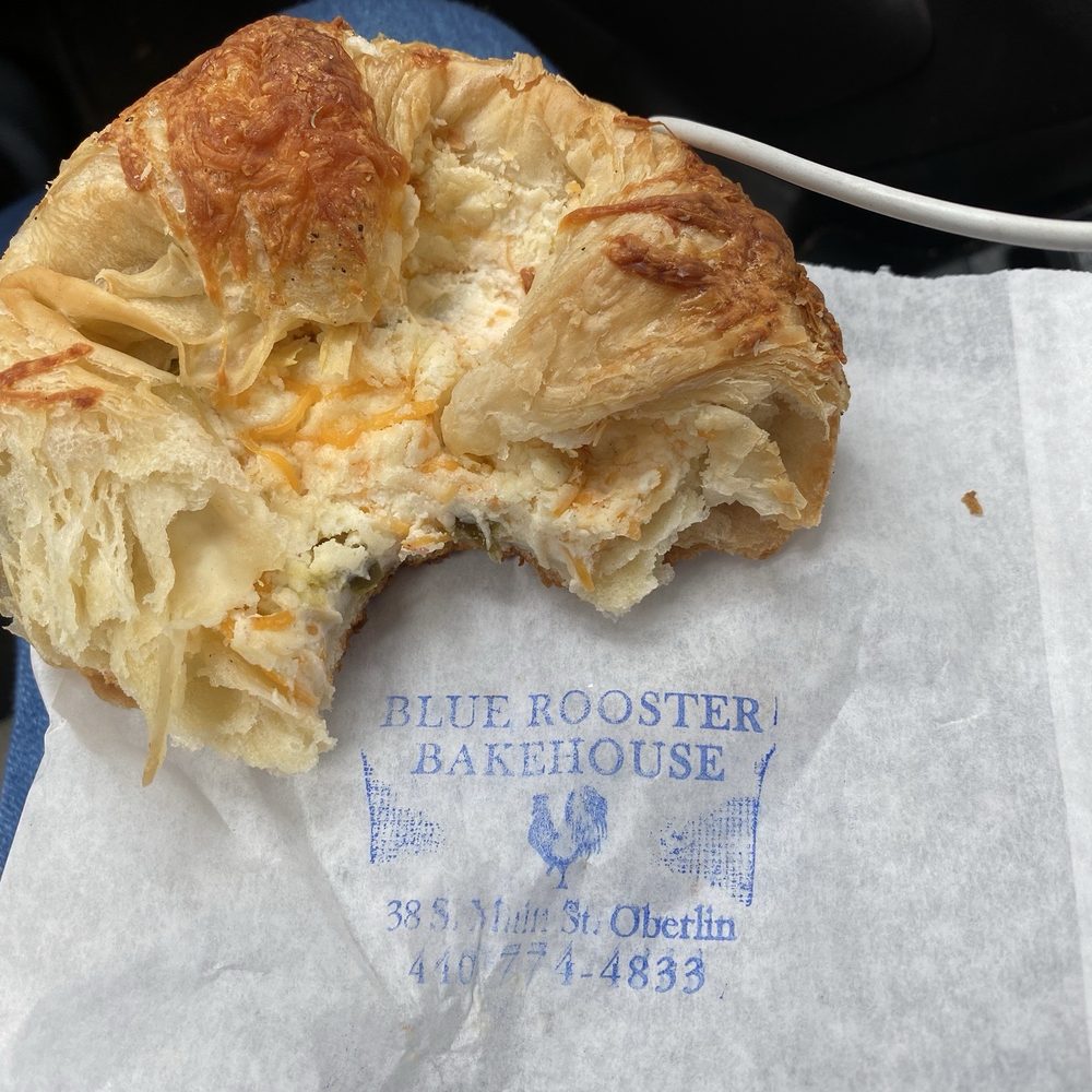 Blue Rooster Bakehouse - Only savory item available. Jalapeño cheese croissant. - Bakeries Near Me - Oberlin, Ohio Blue Rooster Bakehouse - Only savory item available. Jalapeño cheese croissant. - Bakeries Near Me - Oberlin, Ohio
