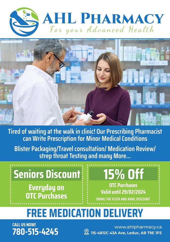 AHL PHARMACY 16 Photos 4812C43A Avenue, Leduc, Alberta, Canada