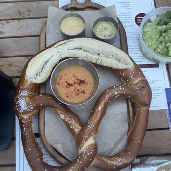 Clara's Junction - Pretzel with cheese sauce - Barbeque Near Me - Santa Clara, California