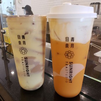 Sunright Tea Studio - Creme brulee ceylon milk tea & Thai tea - Bubble Tea Near Me - Fullerton, California