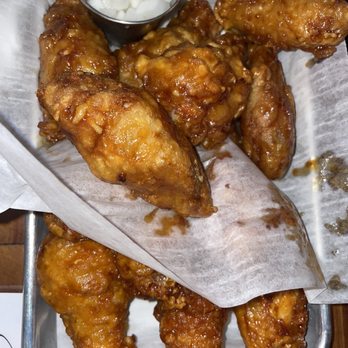 Seoul Providence - Soy garlic Seoul wings (top). Spicy garlic Seoul wings (bottom) - Korean Near Me - Providence, Rhode Island