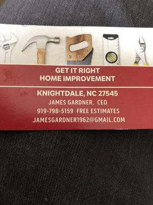 Get It Right Home Improvement Logo
