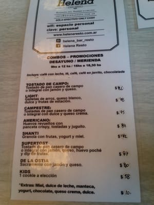 Menu photo 1 Helena Resto Bar Buenos Aires, C Menu photo 1 Helena Resto Bar Buenos Aires, C