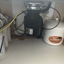 Water Purifier installed under the sink and connected to fridge line Water Purifier installed under the sink and connected to fridge line
