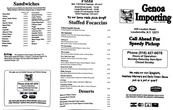 Menu photo 1 Genoa Importing Albany, NY