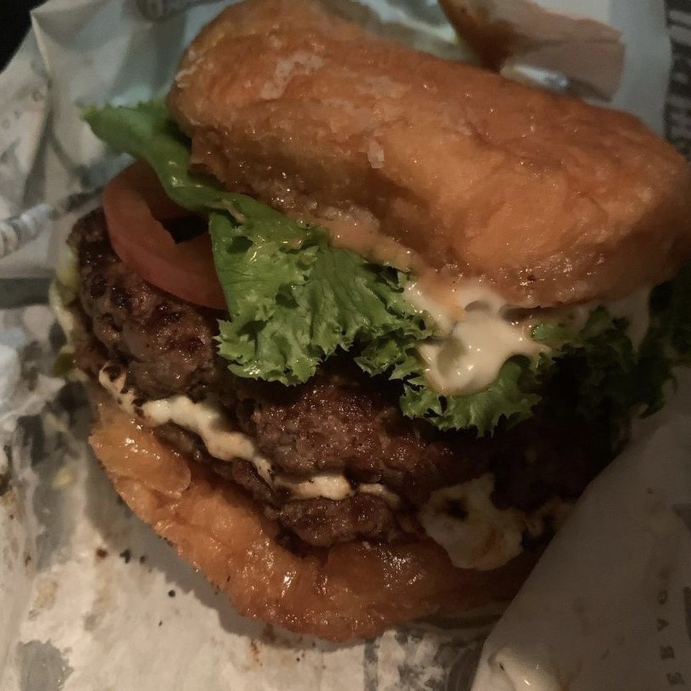 BYOB - yea that's a donut as a bun . Highly recommend with the donut and peanut butter and goat cheese. Soooo good BYOB - yea that's a donut as a bun . Highly recommend with the donut and peanut butter and goat cheese. Soooo good