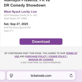 West Nyack Levity Live - No where on ticket it says I must have food n drinks or be kicked out after spending 60$ on tickets - Comedy Clubs Near Me - West Nyack, New York