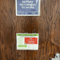 Cenex - saw these signs in the bathroom. Was honestly really impressed and pleased that they had a sign for mental health resources