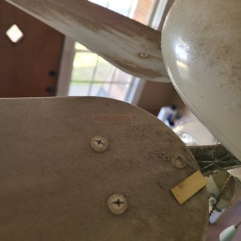 Carmen's Services Home Cleaning - Years of dirt left on white fan blades - Home Cleaning Near Me - Waco, Texas