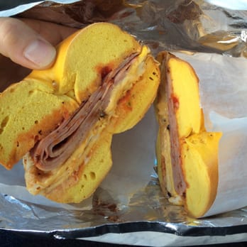 Baron's Bagels - Ham egg chz on egg bagel. Spk $5.50 - Bagels Near Me - Brick, New Jersey Baron's Bagels - Ham egg chz on egg bagel. Spk $5.50 - Bagels Near Me - Brick, New Jersey
