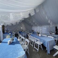 Kevin Jumpers - Baby shower decor they provided me with the draping chairs tables and table covers