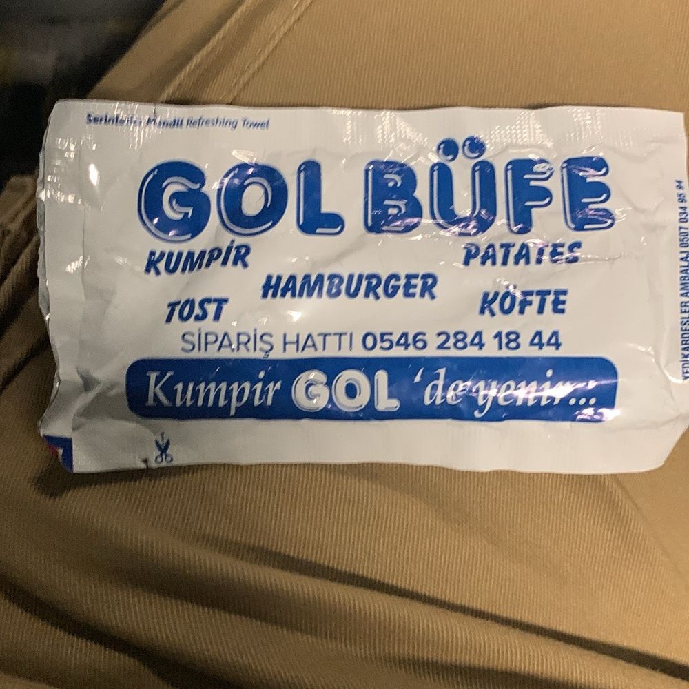Gol Büfe - What they give you after you eat. Wet tissue - Fast Food Near Me - Burhaniye, 10