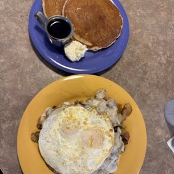 Cajun Kitchen Cafe - Cajun scramble with pancakes