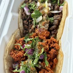 Marco's Hot Dogs and Tacos - Asada + Pastor Tacos - Tortillas and salsa's were solid. Asada was pretty tough and dry for me but pastor had decent flavor.