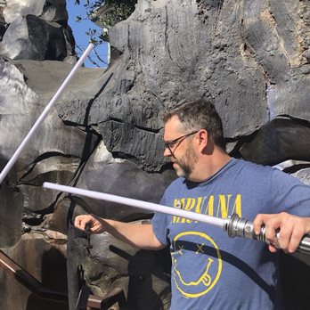 Savi's Workshop - Handbuilt Lightsabers - Breaking out the new lightsaber outside - Toy Stores Near Me - Anaheim, California Savi's Workshop - Handbuilt Lightsabers - Breaking out the new lightsaber outside - Toy Stores Near Me - Anaheim, California