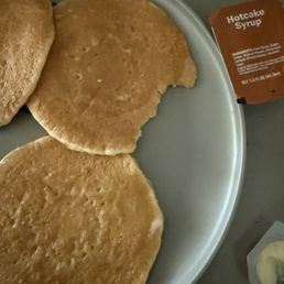 A bite taken out of my hotcakes.