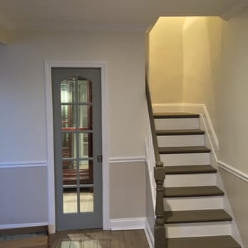 Arta Restoration - Pocket Door Installed, as well as freshly painted stairs for a more cohesive overall look to our basement. - General Contractors Near Me - Queens, New York Arta Restoration - Pocket Door Installed, as well as freshly painted stairs for a more cohesive overall look to our basement. - General Contractors Near Me - Queens, New York