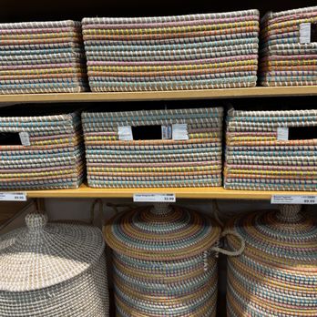 The Container Store - Pretty, hand-made baskets featuring rainbow adornments! - Home Organization Near Me - Rockville, Maryland