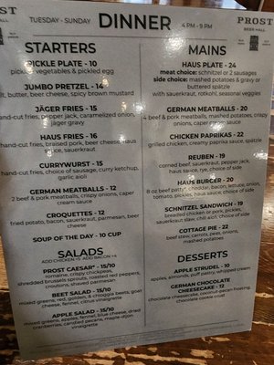 Menu photo 6 Prost Beer Hall Elk Grove, CA