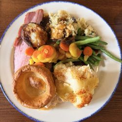 Inn By The Sea - Gammon turkey and beef (beef was the best, turkey was dry) Yorkshire pudding!