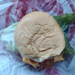 Wendy's - This was one of the most unappetizing fast food "burgers" ever. The bun was ice cold. The lettuce seemed like it was frozen and thawed.