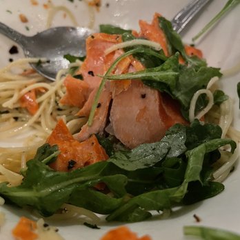 Salish Grill - SALMON AGLIO E OLIO - American Near Me - Port Townsend, Washington Salish Grill - SALMON AGLIO E OLIO - American Near Me - Port Townsend, Washington