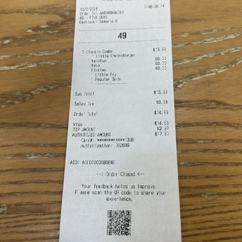 Five Guys - Receipt - Burgers Near Me - Southfield, Michigan Five Guys - Receipt - Burgers Near Me - Southfield, Michigan