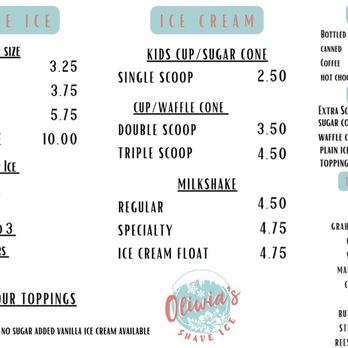 Oliwia's Shave Ice - Menu - Shaved Ice Near Me - Hartselle, Alabama Oliwia's Shave Ice - Menu - Shaved Ice Near Me - Hartselle, Alabama