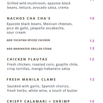 Cha Cha's Latin Kitchen - Menu - Mexican Near Me - Irvine, California