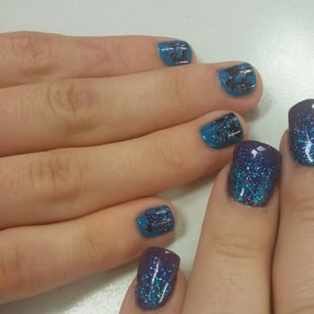 Good Nails - My friend & i both asked for purple & blue for a funeral we are attending this weekend. It was our friends favorite colors. - Nail Salons Near Me - Benicia, California