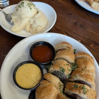 Patrick Doud's Irish Pub - Sausage Rolls and mash - Irish Near Me - Mackinac Island, Michigan