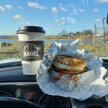Providence Bagel - Fiesta w/onion bagel and a coffee. - Coffee & Tea Near Me - Providence, Rhode Island Providence Bagel - Fiesta w/onion bagel and a coffee. - Coffee & Tea Near Me - Providence, Rhode Island