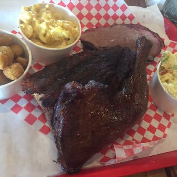 Big B's Texas BBQ - 3 meat combo: chicken, Brisket and baby. - Barbeque Near Me - Henderson, Nevada
