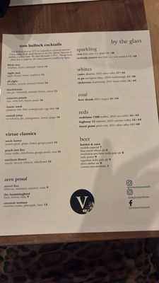 Menu photo 2 Virtue Restaurant Chicago, IL Menu photo 2 Virtue Restaurant Chicago, IL