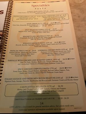 Menu photo 1 The Cheesecake Factory Short Hills, NJ