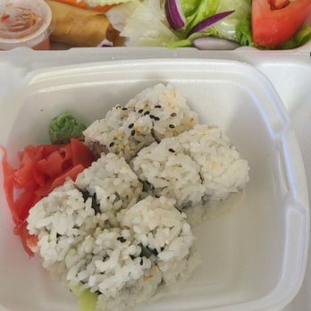 Chiang Mai Thai - Lunch special, BENTO Box A. Pad Thai, garden salad, spring roll, and California roll. - Sushi Bars Near Me - Pfafftown, North Carolina Chiang Mai Thai - Lunch special, BENTO Box A. Pad Thai, garden salad, spring roll, and California roll. - Sushi Bars Near Me - Pfafftown, North Carolina