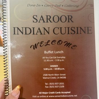Saroor Indian Cuisine - Menu - Indian Near Me - Walnut Creek, California Saroor Indian Cuisine - Menu - Indian Near Me - Walnut Creek, California