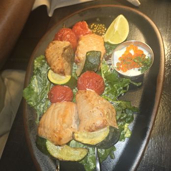 EXIT 9 Restaurant & Bar - Salmon Skewers - Cocktail Bars Near Me - Brooklyn, New York