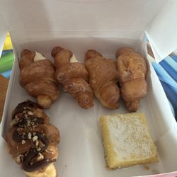 Lemon square, turtle, cream cheese filled croissants