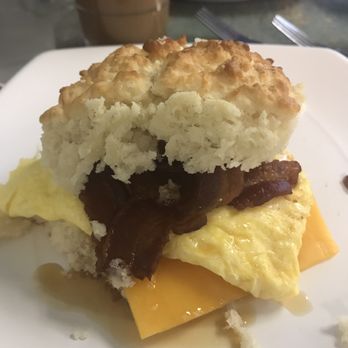Biscuit Head - Breakfast sandwich with bacon - Cafes Near Me - Asheville, North Carolina