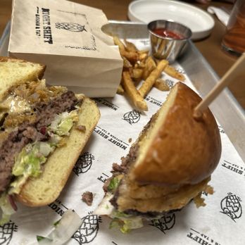 Level99 - Truffle burger w fries - Recreation Centers Near Me - Providence, Rhode Island