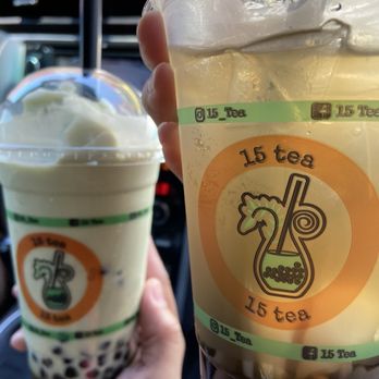 15 Tea - Green coconut boba and lychee green tea boba - Coffee & Tea Near Me - Fresno, California 15 Tea - Green coconut boba and lychee green tea boba - Coffee & Tea Near Me - Fresno, California