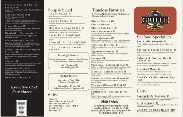 Menu photo 7 The Grille  New Smyrna Beach, FL