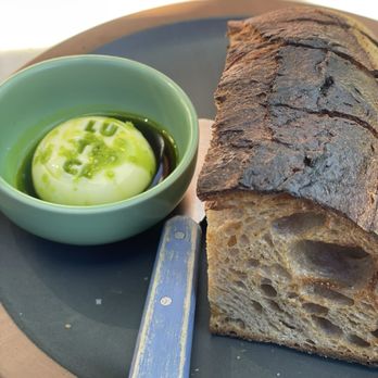 Lutèce - Sourdough bread with basil butter - French Near Me - Washington, DC, District of Columbia