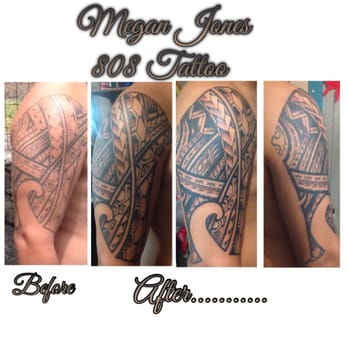808 Tattoo - Original tattoo was done by a different artist but MEGAN JONES took it and turned it into a masterpiece. - Tattoo Near Me - Kaneohe, Hawaii