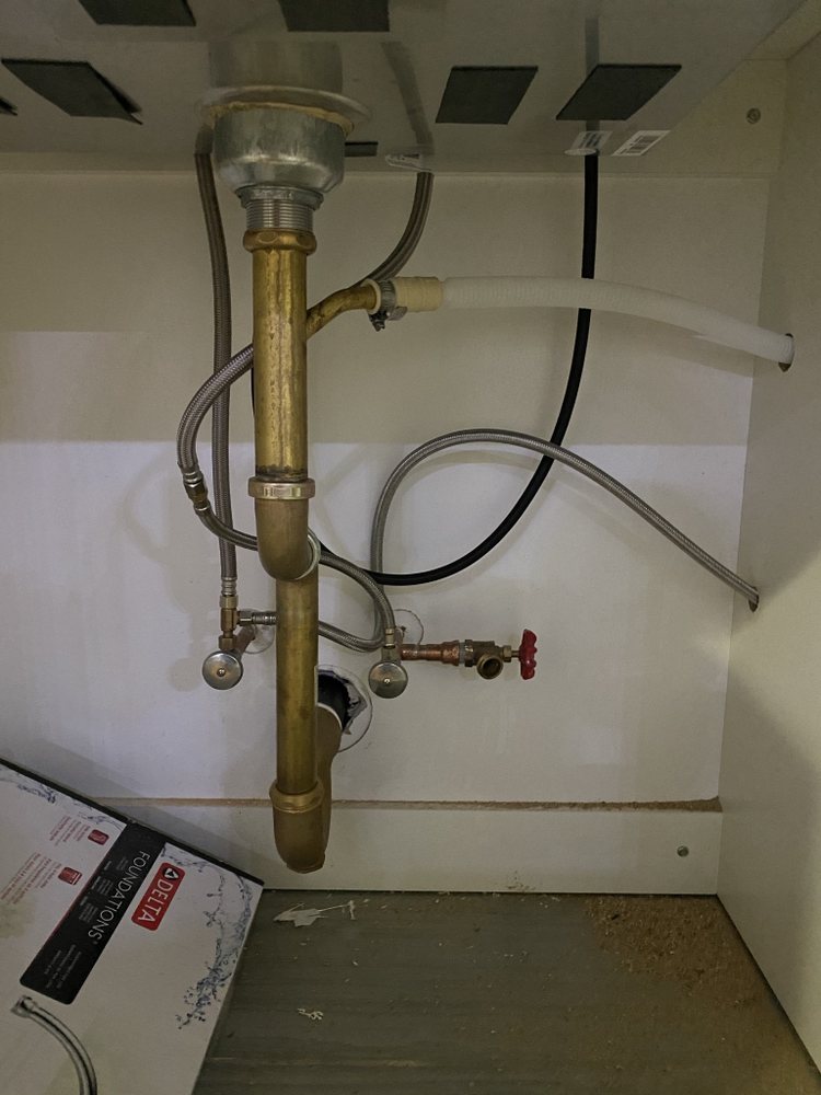 Slide of plumbing service
