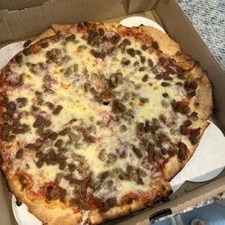 Ted’s Brick Oven Pizza - Ground beef and onion medium pizza