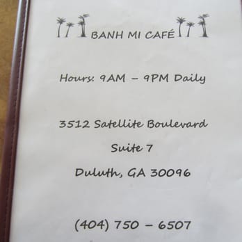 Banh Mi Café - Hours, address, phone number. - Coffee & Tea Near Me - Duluth, Georgia Banh Mi Café - Hours, address, phone number. - Coffee & Tea Near Me - Duluth, Georgia