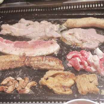 Star BBQ - Byul Combo + Beer. Combo includes: Beef Brisket, Seasoned Pork Belly, Beef Large & Small Intestines - Korean Near Me - Garden Grove, California Star BBQ - Byul Combo + Beer. Combo includes: Beef Brisket, Seasoned Pork Belly, Beef Large & Small Intestines - Korean Near Me - Garden Grove, California